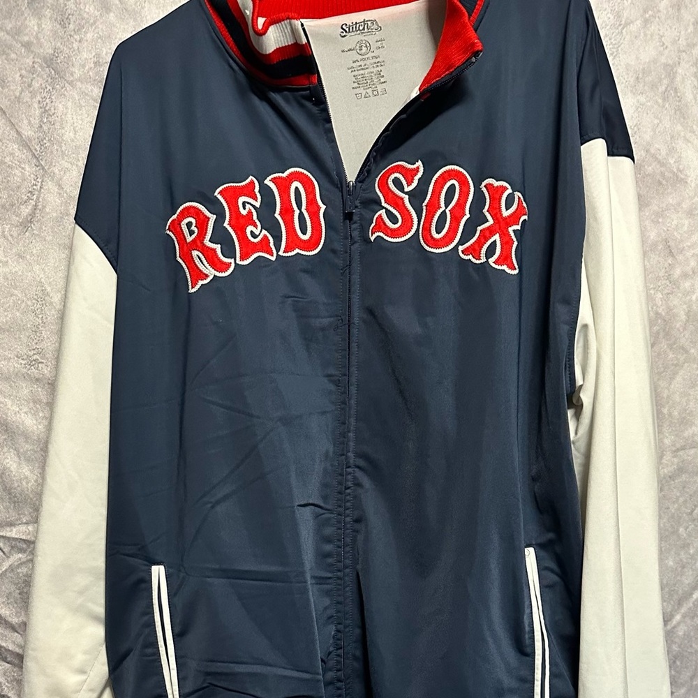 Stitches Boston Red Sox full zip sweater jacket size XXL men’s
